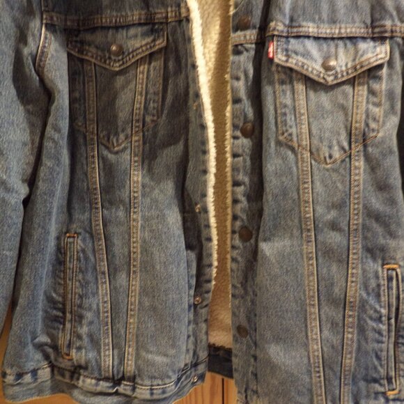 LEVI STRAUSS & CO. JEAN Jacket - DENIM Jacket - Fleece Lined-Loose Fit Size: XXL - Picture 4 of 13